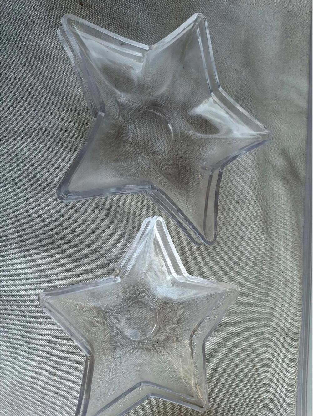 Set of 4 Star shaped bowls glass